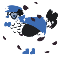 A white and sable chicken with a half-lace pattern