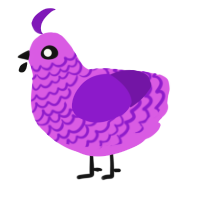 A orchid and violet chicken with a lace pattern