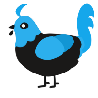 A sable and sky chicken with a head pattern