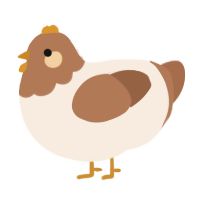 A cream and brown chicken with a head pattern