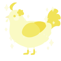 A cream and yellow chicken