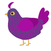 A overcast and plum chicken with a double-lace pattern