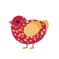 CNY, a crimson and honey chicken with a speckle pattern