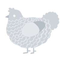 A mist chicken with a lace pattern