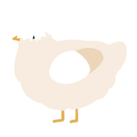 A cream chicken