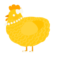 A honey chicken with a lace pattern