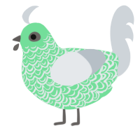 A spring and mist chicken with a double-lace pattern