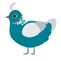 A sea and mist chicken with a neck-speckle pattern