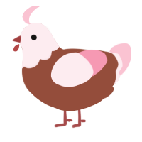 A russet and rose chicken with a head pattern