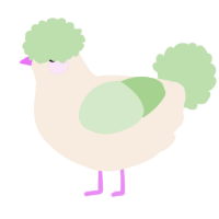 A cream and gluppy chicken