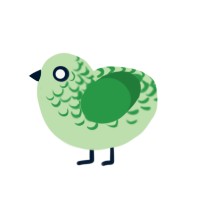 Covered in Algae, a gluppy and viridian chicken with a half-lace pattern