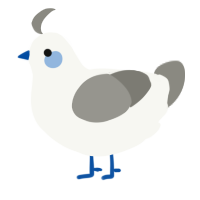 A white and ash chicken