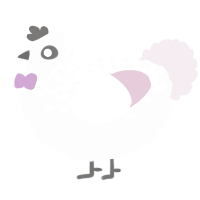 A mist and pink chicken with a half-lace pattern