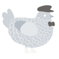 A mist chicken with a lace pattern