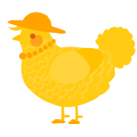 A honey chicken with a lace pattern