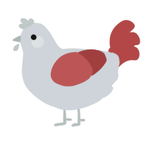 A mist and red chicken