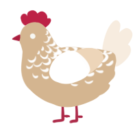 A beige and cream chicken with a half-lace pattern
