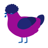 A plum and navy chicken