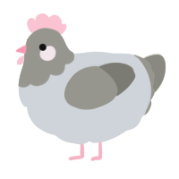 A mist and ash chicken with a head pattern