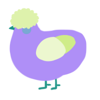 A lilac and apple chicken