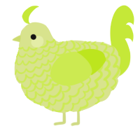A lemon and lime chicken with a lace pattern