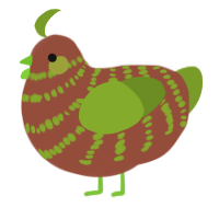 A russet and chartreuse chicken with a bar pattern