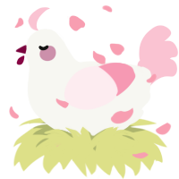 A white and rose chicken
