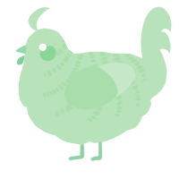 A plum chicken with a half-bar pattern