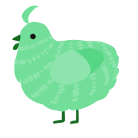A spring chicken with a bar pattern