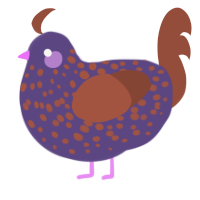 A overcast and russet chicken with a speckle pattern