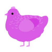 A orchid chicken with a half-lace pattern