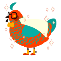 Mihan, a vermilion and sea chicken with a lace pattern