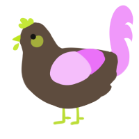 A bark and lavender chicken