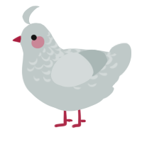 A silver chicken with a half-lace pattern