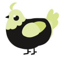 A sable and lemon chicken with a head pattern