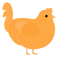 A ultramarine chicken with a lace pattern