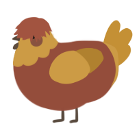 A russet and gold chicken with a head pattern