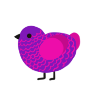 (unnamed), a violet and fuchsia chicken with a lace pattern