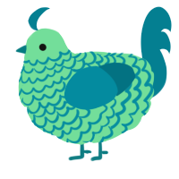A spring and sea chicken with a lace pattern