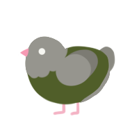 (unnamed), a olive and ash chicken with a head pattern