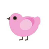 Peep, a pink chicken