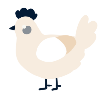 A cream chicken