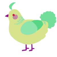 A lemon and spring chicken with a neck-band pattern