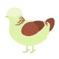 A apple and russet chicken with a neck-band pattern