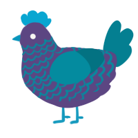 A overcast and sea chicken with a lace pattern