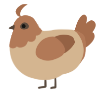 A beige and brown chicken with a head pattern