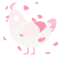 A white and rose chicken with a head pattern