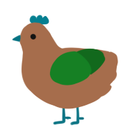 Tree, a brown and leaf chicken