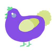 A blurple and lemon chicken