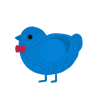 A sapphire chicken with a lace pattern